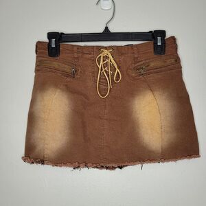 Delia's dolls kill acoustic heartbeat denim skirt grunge western Size M